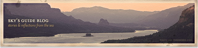 A large body of water with mountains in the background.